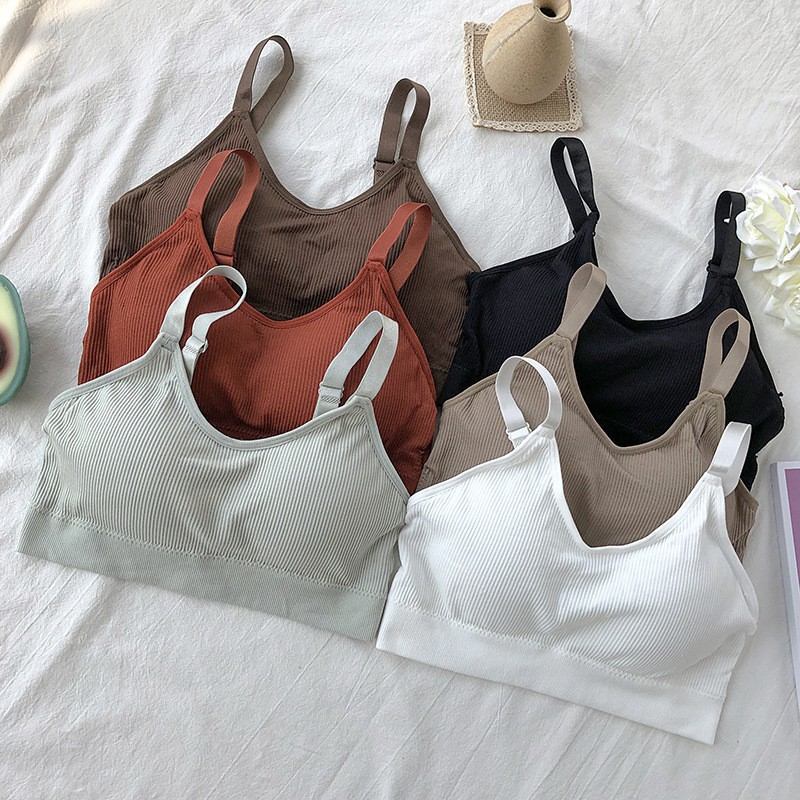 Áo bra nữ tập gym 2 dây gân tăm, áo lót nữ không gọng LANIXA B1182 | BigBuy360 - bigbuy360.vn