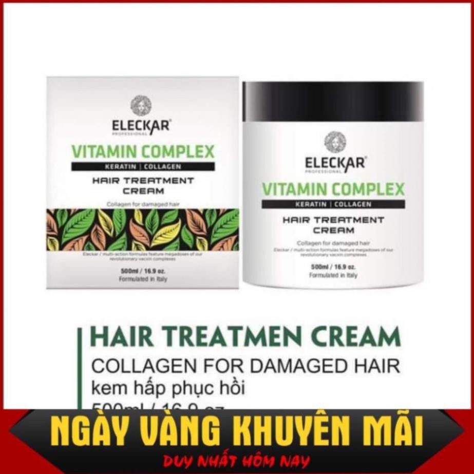 Hấp Phục Hồi Eleckar Pro X2 Keratin Collagen Phục Hồi Tóc Chuyên Sâu 500ml