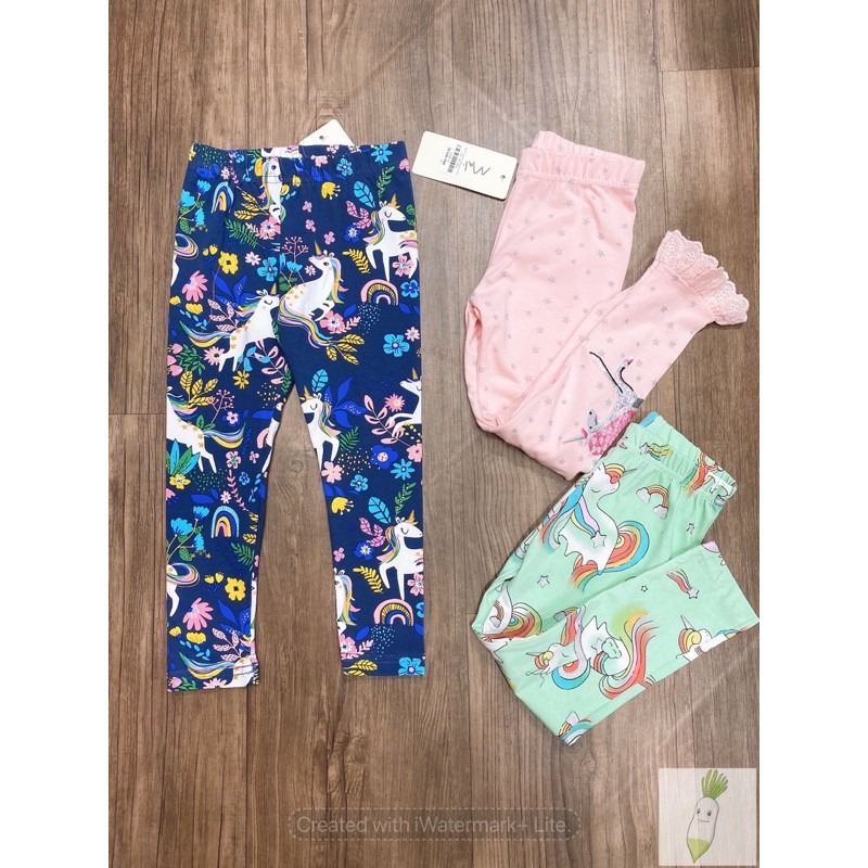 LG04 Quần legging cotton bé gái pony xinh xắn