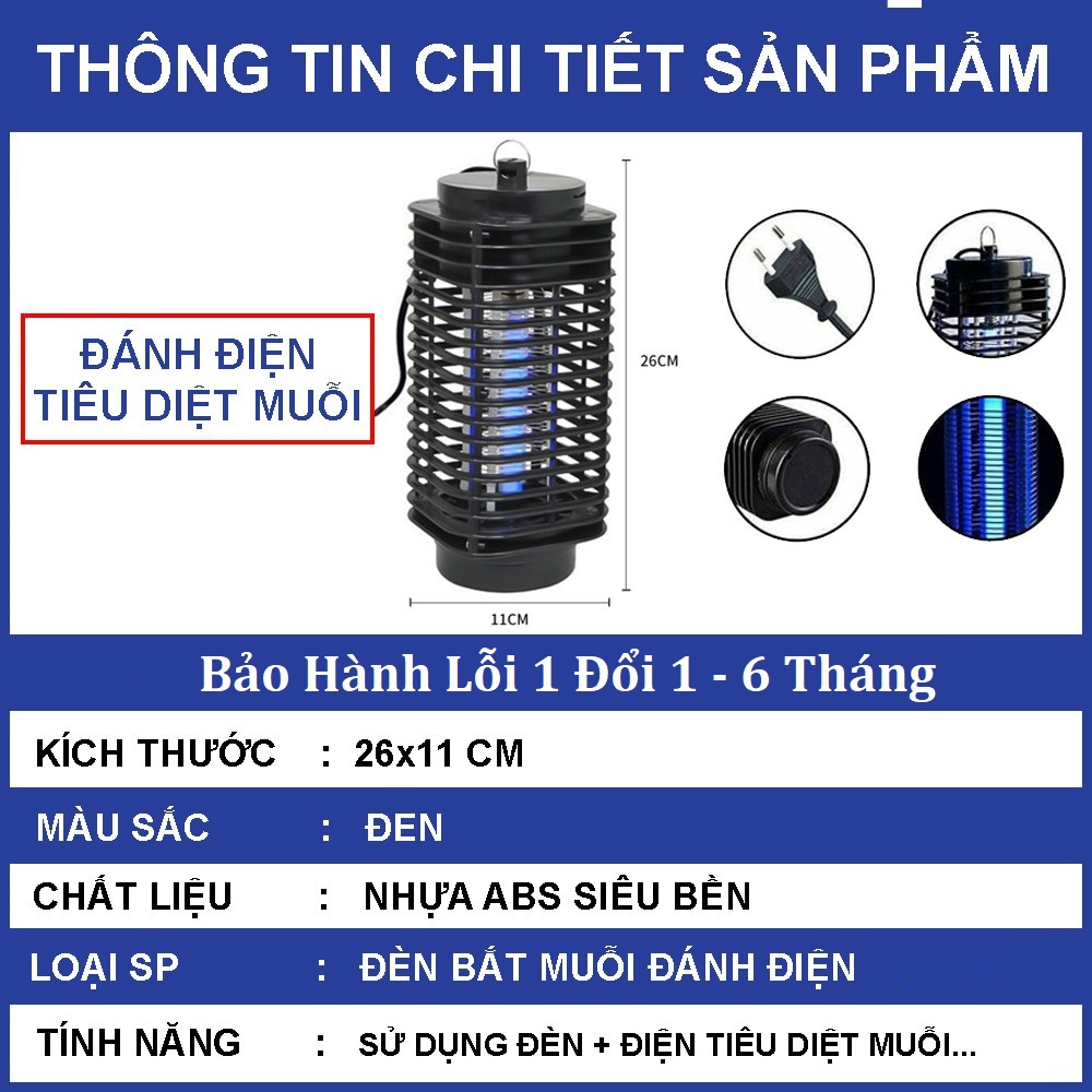 Đèn Bắt Muỗi Côn Trùng Thông Minh Thế Hệ Mới Sử Dụng Đèn LED và Đầu Cắm USB An Toàn, Tiện Dụng
