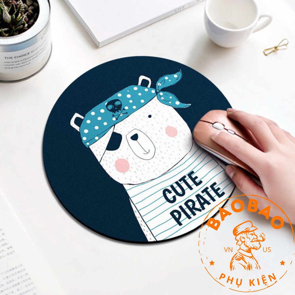 Miếng Lót Chuột Máy Tính Hình Tròn Bằng Cao Su Họa Tiết Hoạt Hình | BigBuy360 - bigbuy360.vn