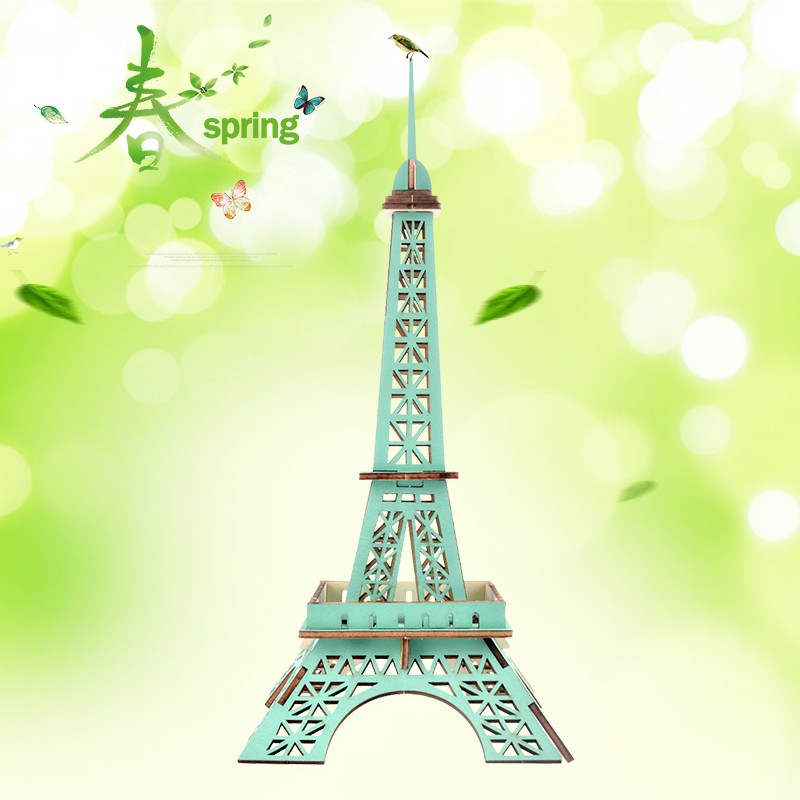 Đồ chơi lắp ráp gỗ 3D Mô hình Tháp Eiffel 4 mùa