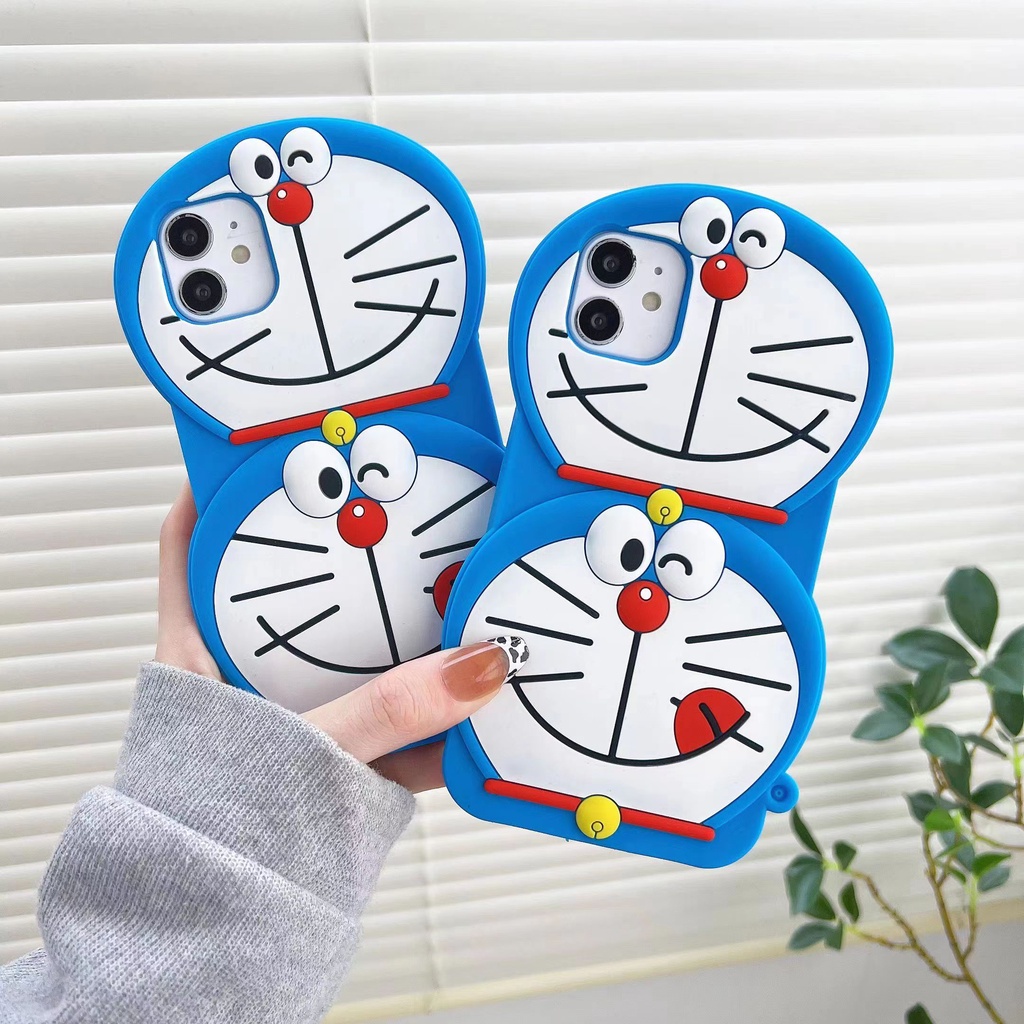 Ốp Điện Thoại Silicon In Hình Doraemon Hoạt Hình Cho iphone 13 12 11 pro Max i6 6s 7 8 Plus X XR XS Max