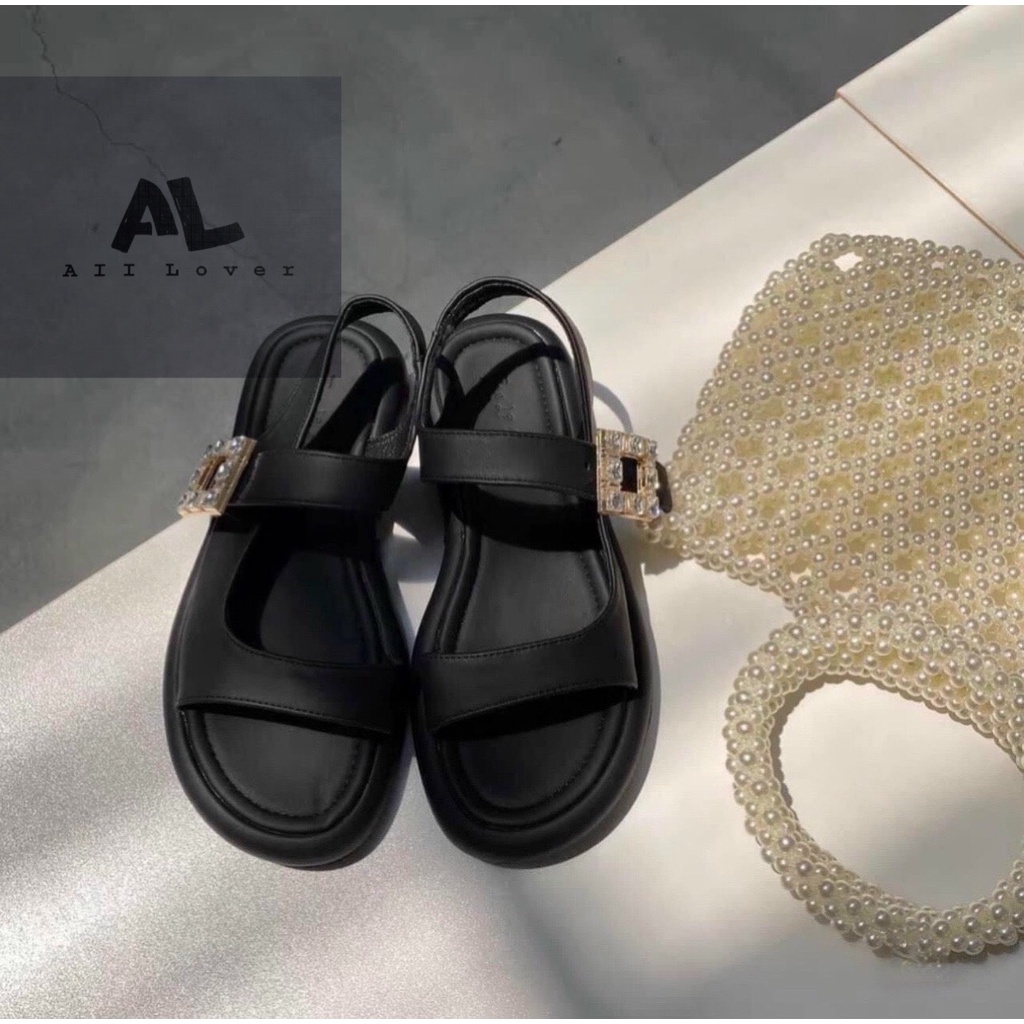 SANDAL NỮ ALI LOVER - GIÀY THỜI TRANG PHONG CÁCH BÁNH MÌ HAI QUAI NGANG ĐẾ BẰNG HIỆN ĐẠI - AS220744