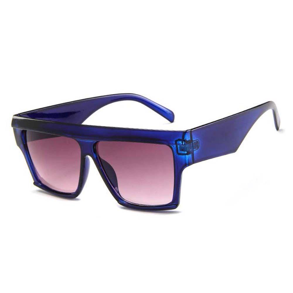 Kính Mát Gọng Vuông Lớn Màu Xám Đen Phong Cách Hàn Quốc Thời Trang Cho Nữ