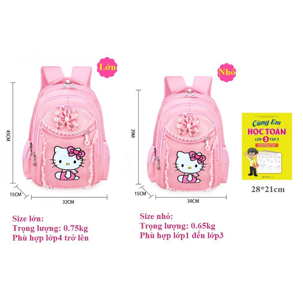 Cặp Sách Đi Học Bé Gái, Balo Học sinh cấp 1,hinh Hellokitty dễ thương.Món quà ý nghĩa cho bé yêu của bạn ngày tựu trương