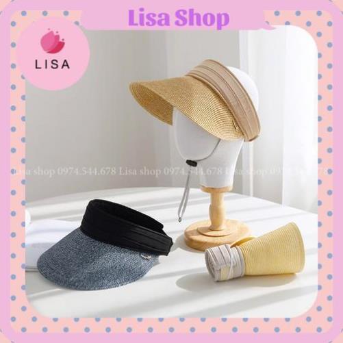 [HÀNG CAO CẤP- ẢNH THẬT] Mũ cói , Nón cói hở đỉnh đầu chống nắng thời trang phong cách hè 2021, mẫu M9