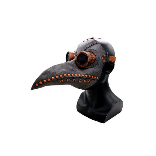 In Stock vừa eval Steampunk Plague Doctor Mask Latex Punk Cosplay Masks funny Adult Evening Cosplay Props White Black