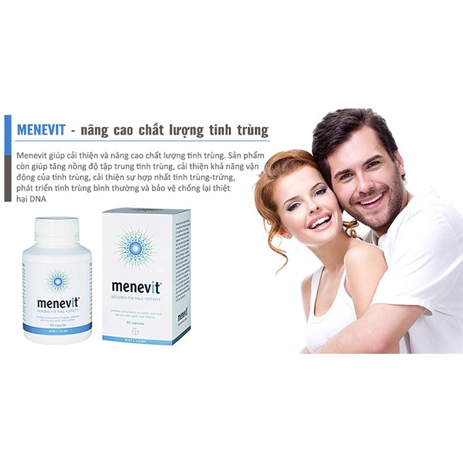 Viên uống Menevit- Viamin cho nam giới 30 viên của Úc, tăng chất lượng, số lượng tinh trùng