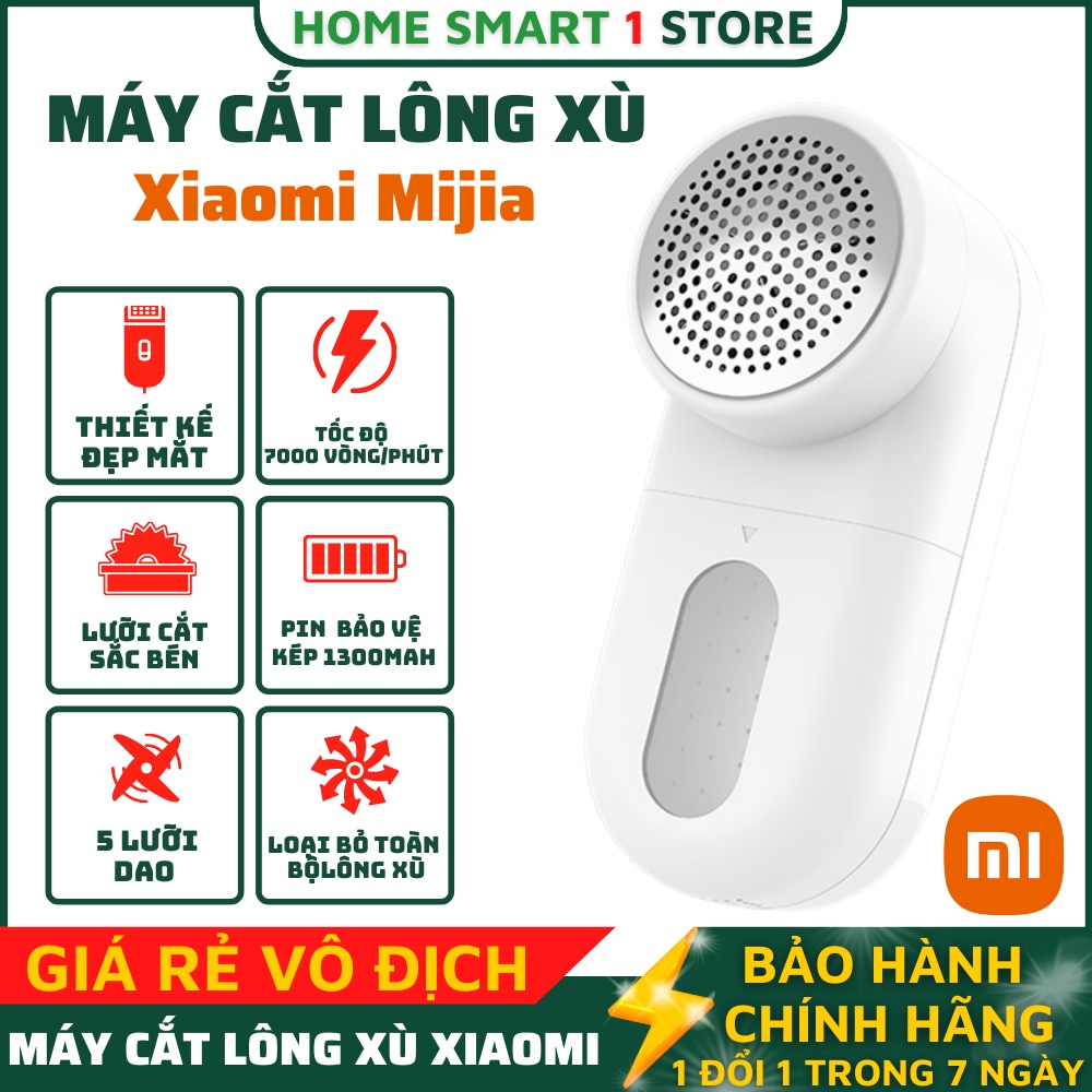 Máy cắt lông xù quần áo Xiaomi Mijia - Máy cắt xơ vải Xiaomi công nghệ mới với 5 lưỡi dao cắt nhanh , nhỏ gọn
