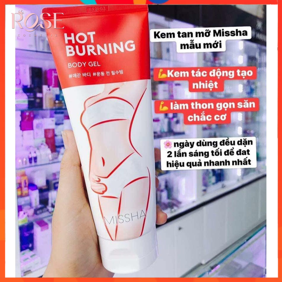 Kem Tan Mỡ Bụng Đùi Missha ⚡⚡ Hot Burning Perfect Body Gel Hàn Quốc - Gel Giảm Rạn, Nứt Da Sau Sinh 200Ml