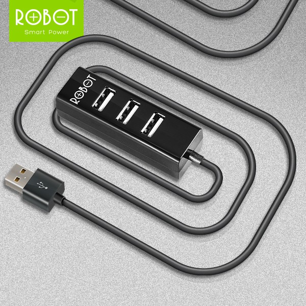 HUB Chuyển Đổi Chia Cổng USB ROBOT H140-80 Mở Rộng 4 Cổng USB 2.0 Dây Nối Dài 80 Cm