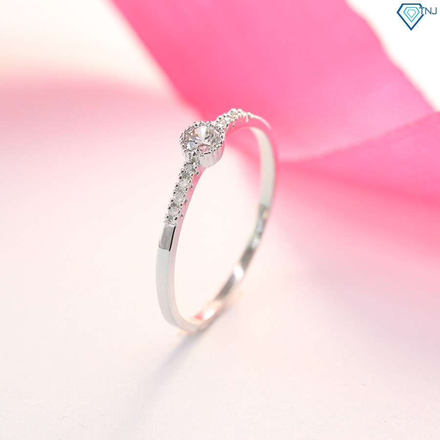 Nhẫn bạc nữ đẹp giá rẻ đính đá trắng NN0196 - Trang Sức TNJ
