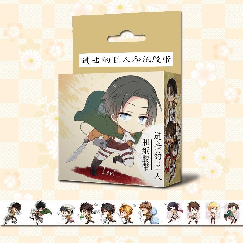 (không hộp) Băng dính Ngụy trang học tra washi tape trang trí hoạ tiết in hình anime chibi