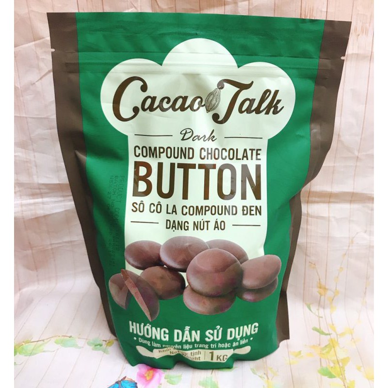 Sô Cô La Compound *Đen* Dạng Nút Áo Cacao Talk 1kg