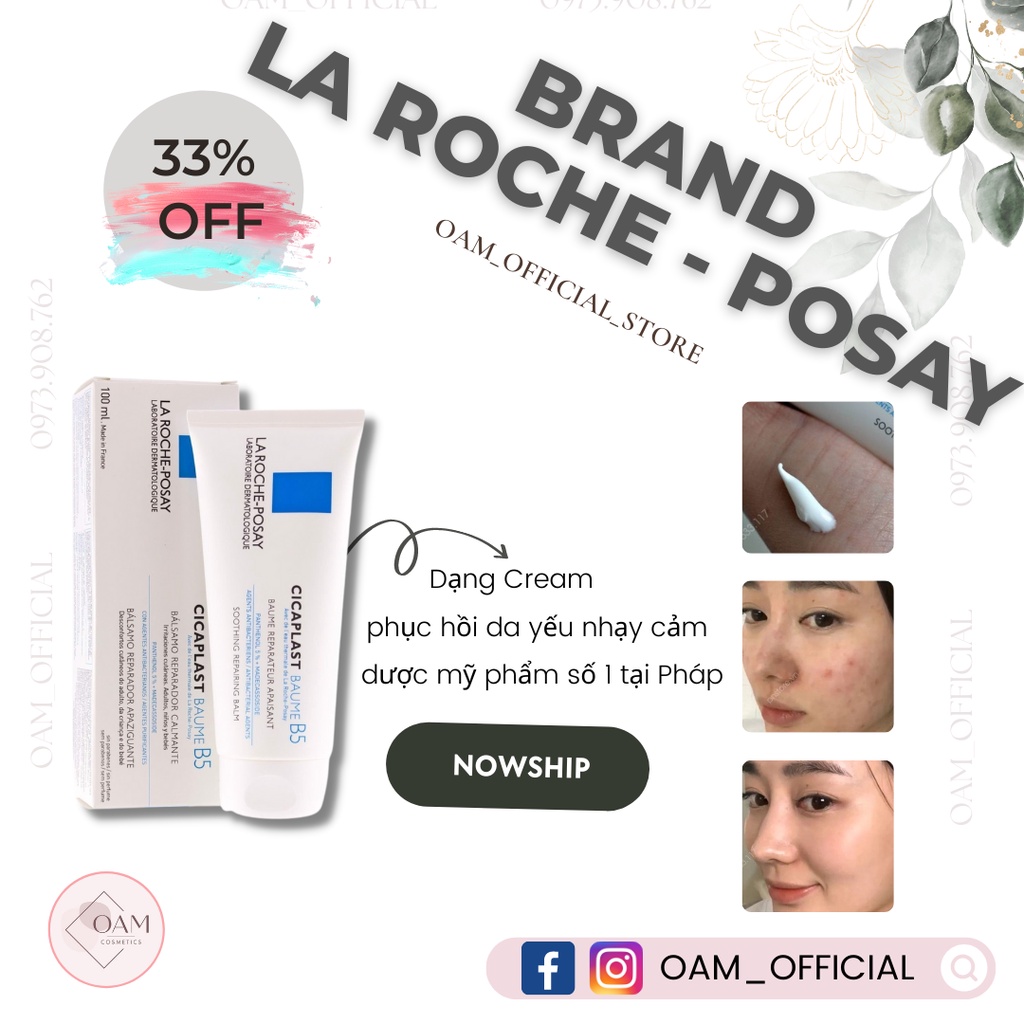 Kem Dưỡng La Roche Posay b5 phục hồi da Cicaplast b5 Baume 40ml &amp; 100ml