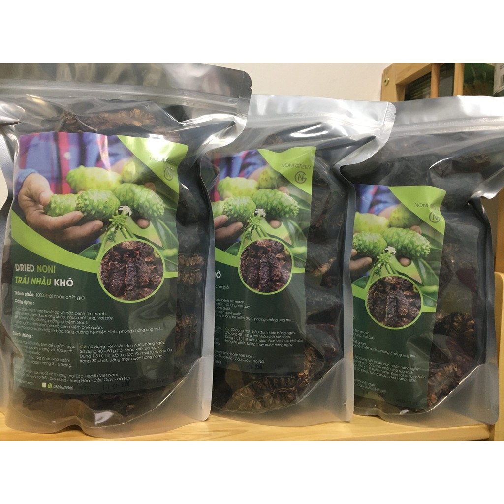 1Kg Quả nhàu / Trái nhàu khô Noni Green - dùng ngâm rượu