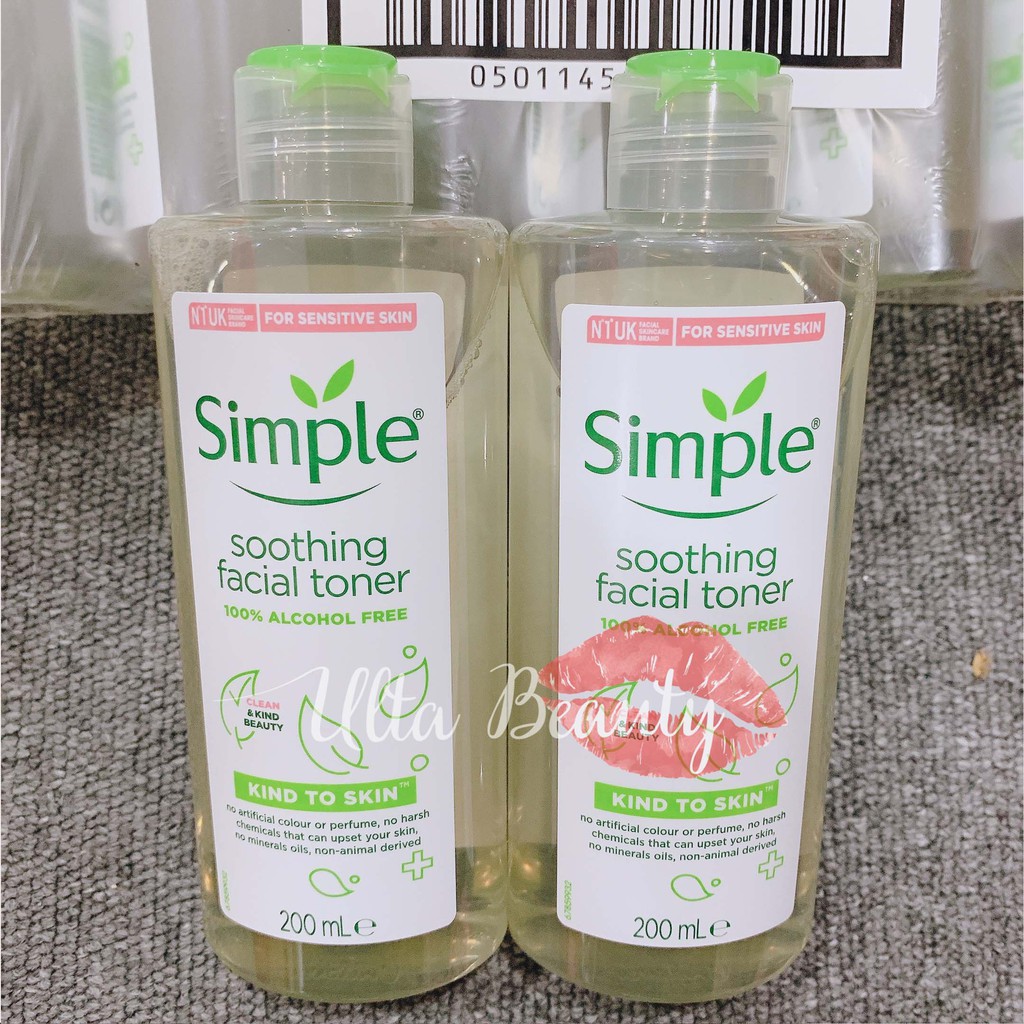 [,MẪU MỚI NHẤT] Nước Cân Bằng Da Simple Kind To Skin Soothing Facial Toner (200ml)