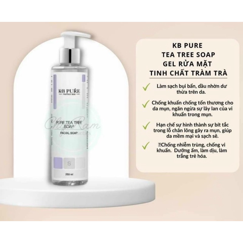 Sữa rửa mặt KB pure và Tẩy tế bào chết KB pure 100ml