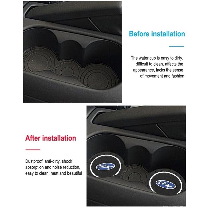 Set 2 Miếng Lót Cốc Nước Chống Trượt Bằng Silica Gel Trang Trí Nội Thất Xe Hơi Cho Toyota Camry Altis Vigo Fortuner CHR Vios Yaris Ativ Hilux REVO Avanza sienta hiace innova