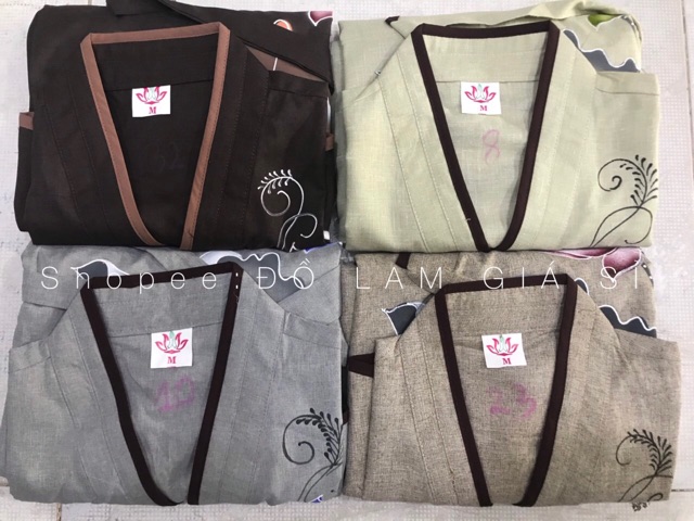 Áo Lam Đi Chùa &amp; XÉO NƠ SEN VẼ VẢI ẤN ĐỘ GIÁ RẺ VÔ ĐỊCH