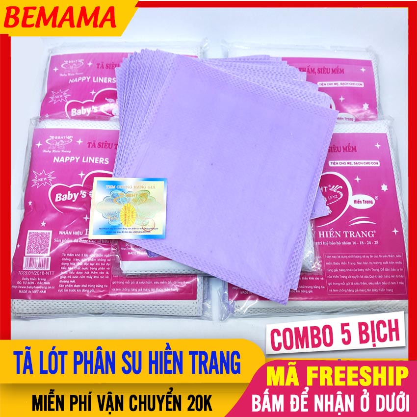 [Combo 5 Bịch] BÁN LẤY TƯƠNG TÁC-Giấy Lót Phân Su Cho bé Sơ Sinh Siêu Thấm Hiền Trang - Miếng Lót Chống Thấm Cho Bé