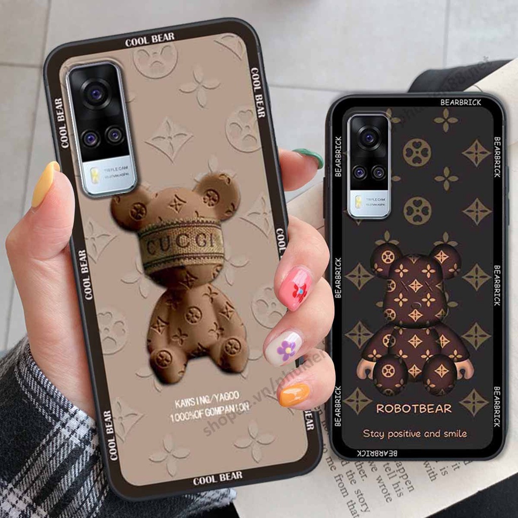 Ốp Vivo Y51 2020 bear, k@ws thương hiệu phong cách ốp lưng thời trang cao cấp