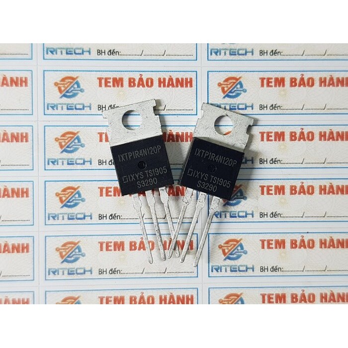 [Combo 3 con] IXTP1R4N120P, 4N120P Mosfet Kênh-N 1200V/1.4A TO-220