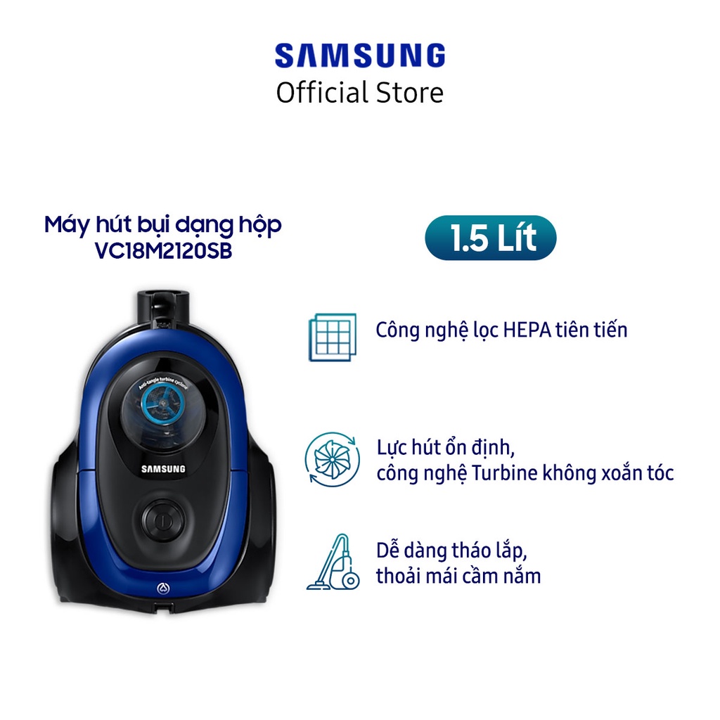 [Mã ELHA22 giảm 6% đơn 300K] Máy hút bụi Samsung VC18M2120SB/SV (Xanh)