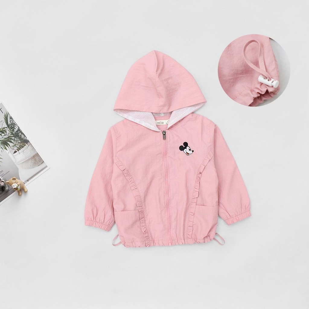 2101.ÁO KHOÁC GIÓ BÉ GÁI MICKEY