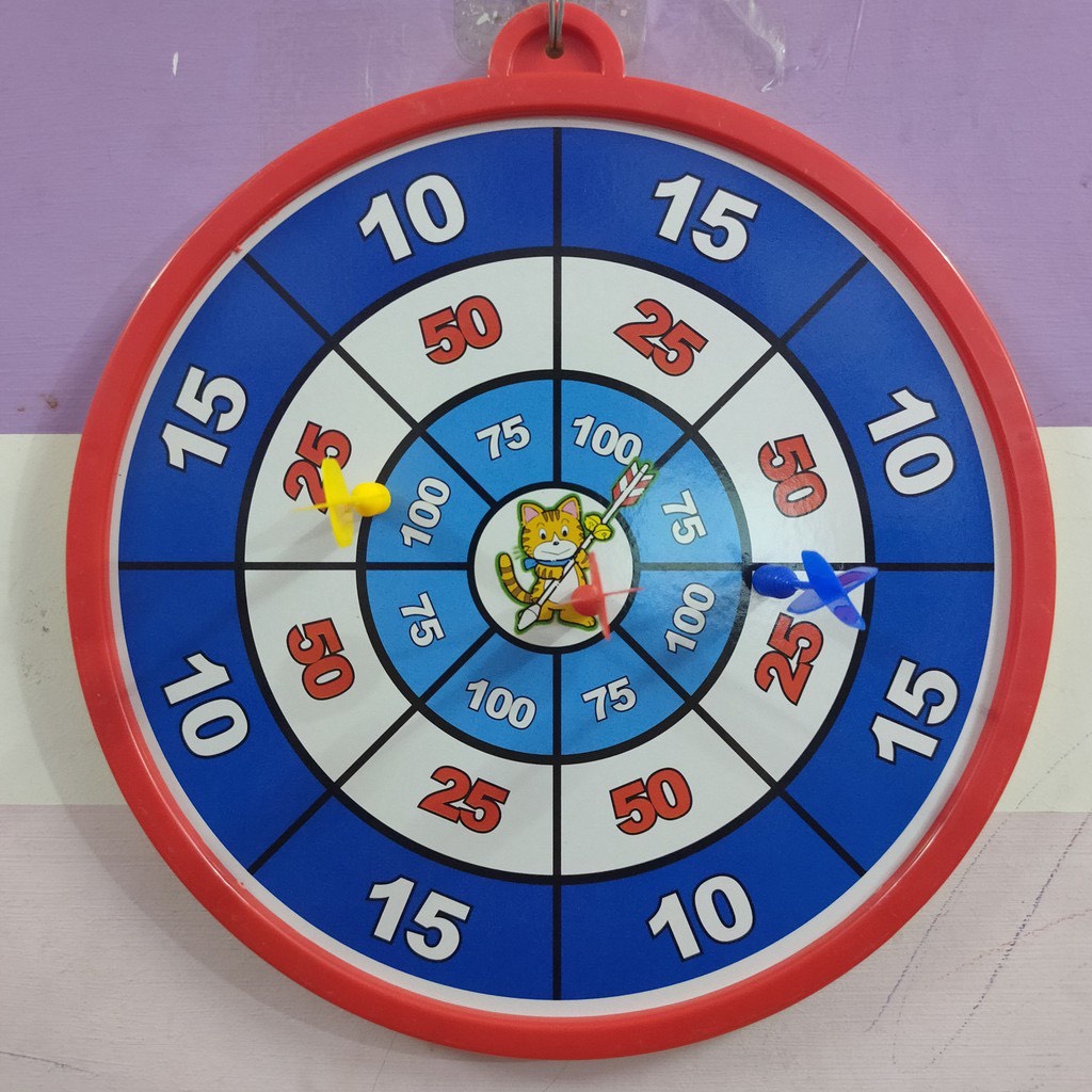 Đồ chơi bảng phi tiêu nam châm 2 mặt kèm 3 tiêu, đường kính 30 cm cho bé