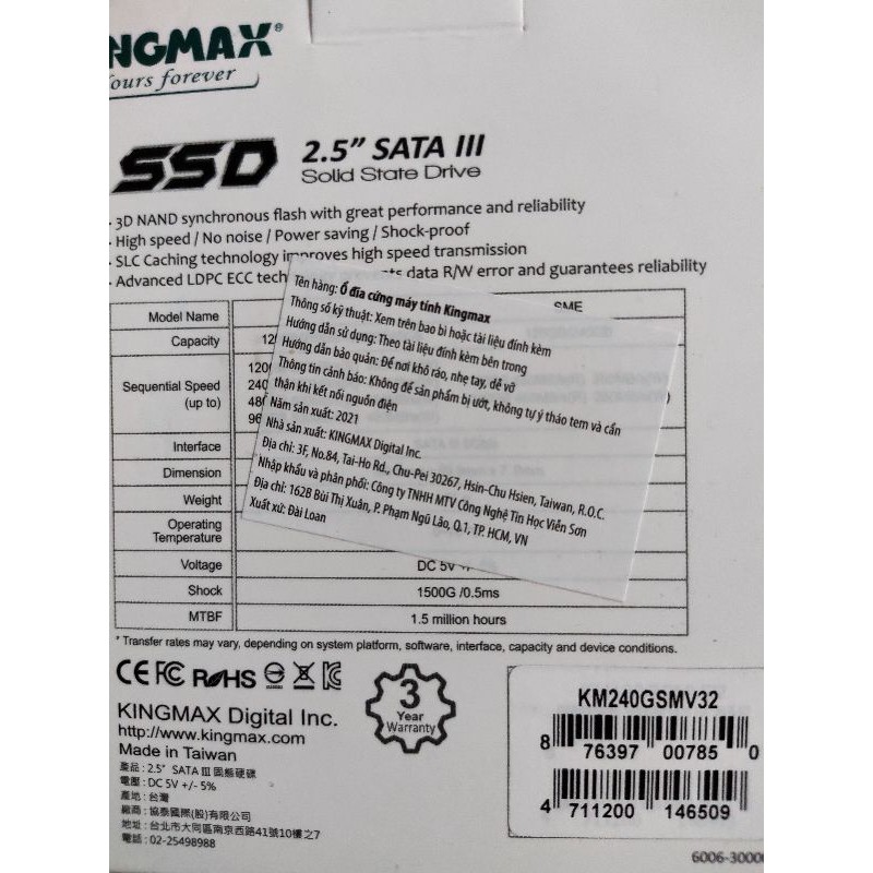 ssd 240g kingmax chính hãng viễn sơn | BigBuy360 - bigbuy360.vn