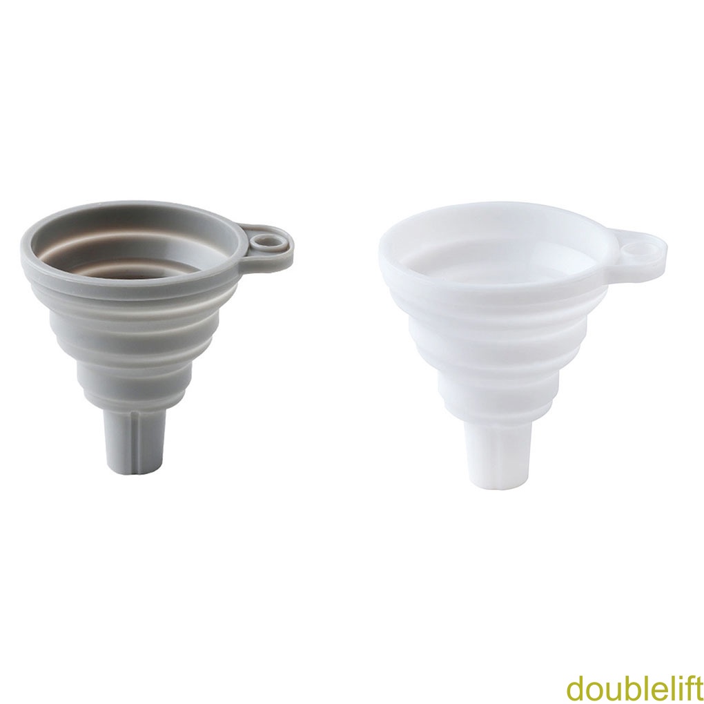 [double]Food Grade Silicone Foldable Funnel Collapsible Liquid Transfer Hopper Kitchen Tool 8x7 5cm