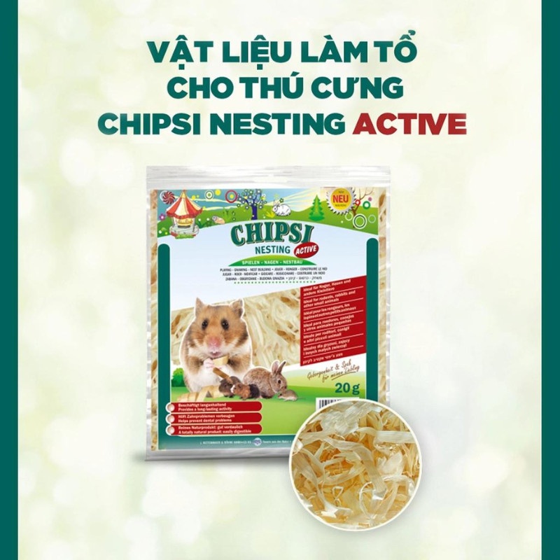 Vật liệu làm tổ Nesting nhập khẩu Đức cho hamster, thỏ, bọ và động vật nhỏ