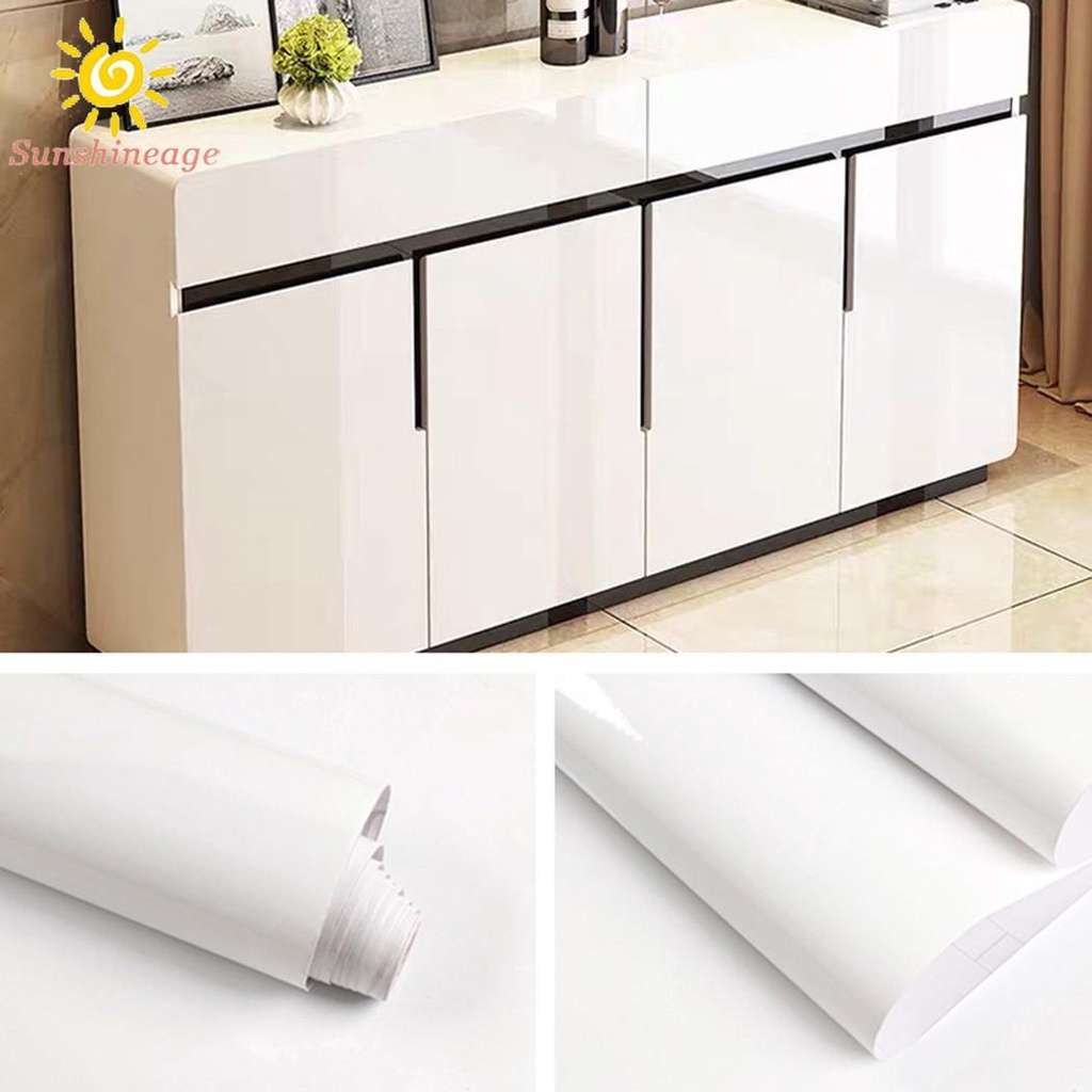 Giấy dán tường tủ quần áo PVC màu trơn có độ bóng cao chống ẩm tháo ra được dành cho nhà cửa