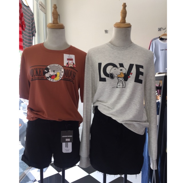 ÁO MICKEY + ÁO TAY DÀI SNOOPY