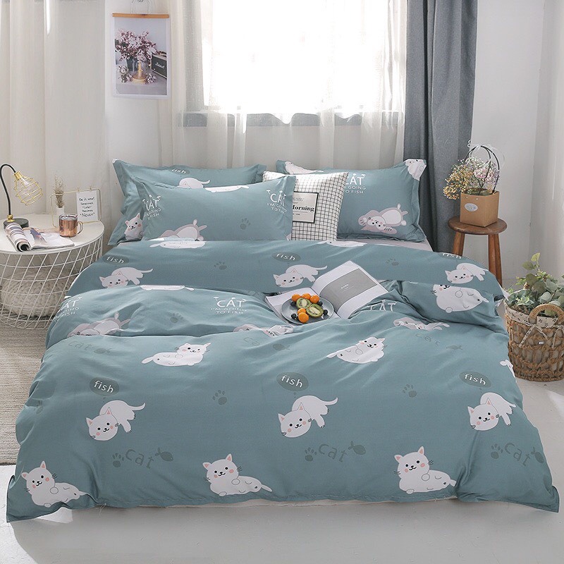 Bộ Chăn Ga Gối, Set Ga Gối Nệm Drap Nhiều Họa Tiết 1m2, 1m4, 1m6, 1m8, 2m2 Happy Bedding | WebRaoVat - webraovat.net.vn