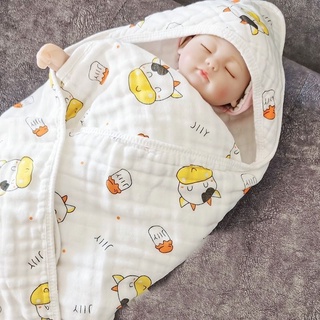 Khăn Tắm Xô Có Mũ 🎋 FREE SHIP🎋 Choàng Bế Có Mũ Xuất Nhật Cho Bé Sơ Sinh Kích Thước 70 x 70 cm