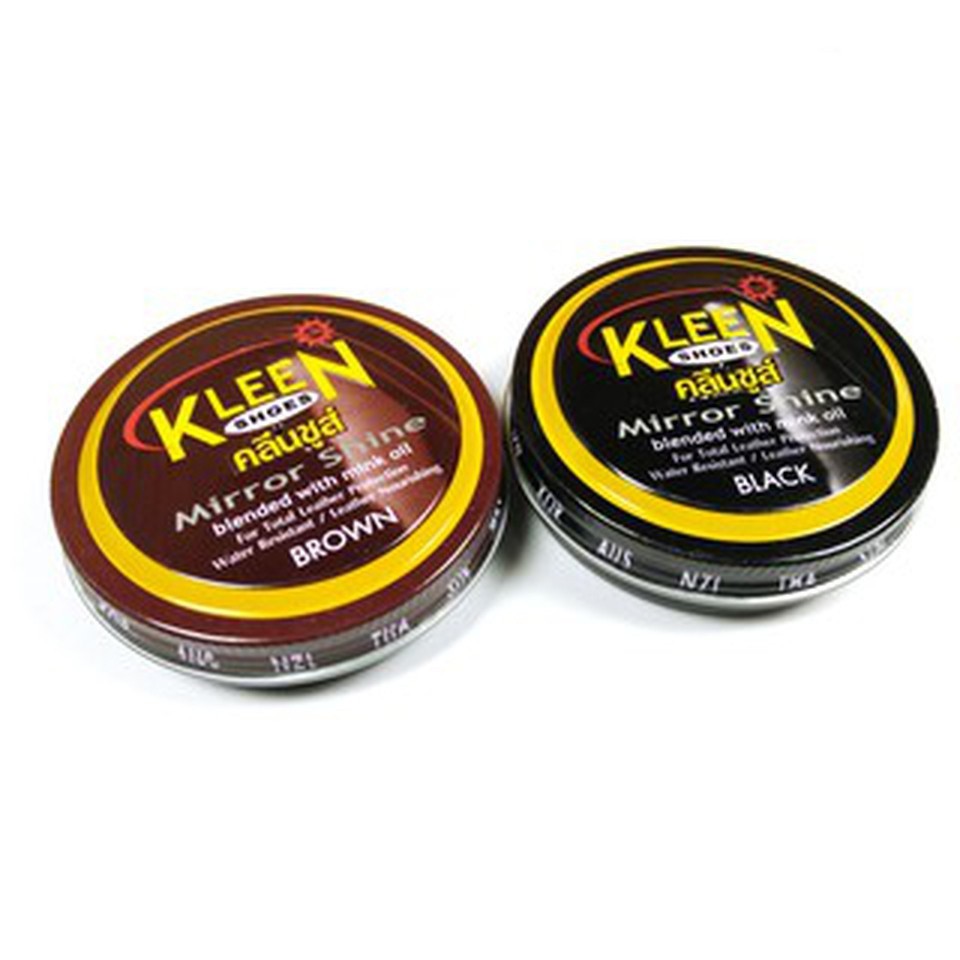 Set Xi Và Bàn Chải Đánh Giày Kleen Mirror Shine 60gr - Thái Lan