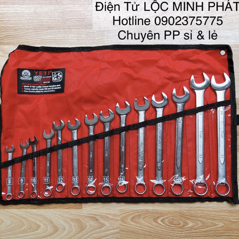 BỘ CỜ LÊ 14 MÓN TỪ 8-24mm PRIDE