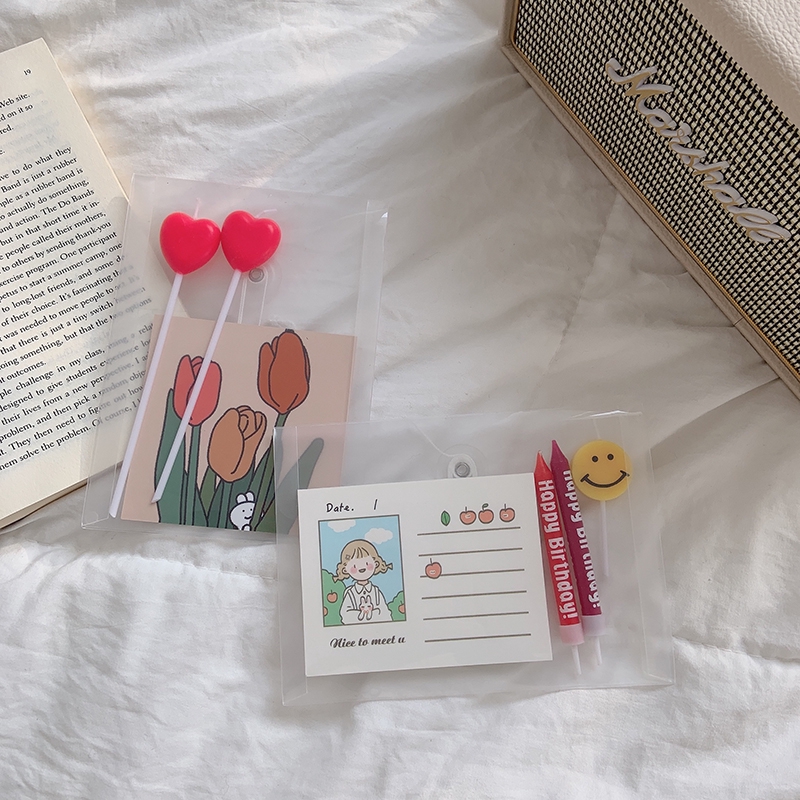 Túi trong suốt đựng nhãn dán phong cách đơn giản