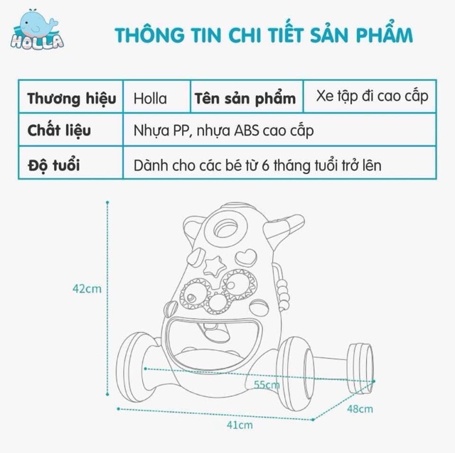 XE TẬP ĐI HOLLA CHO BÉ