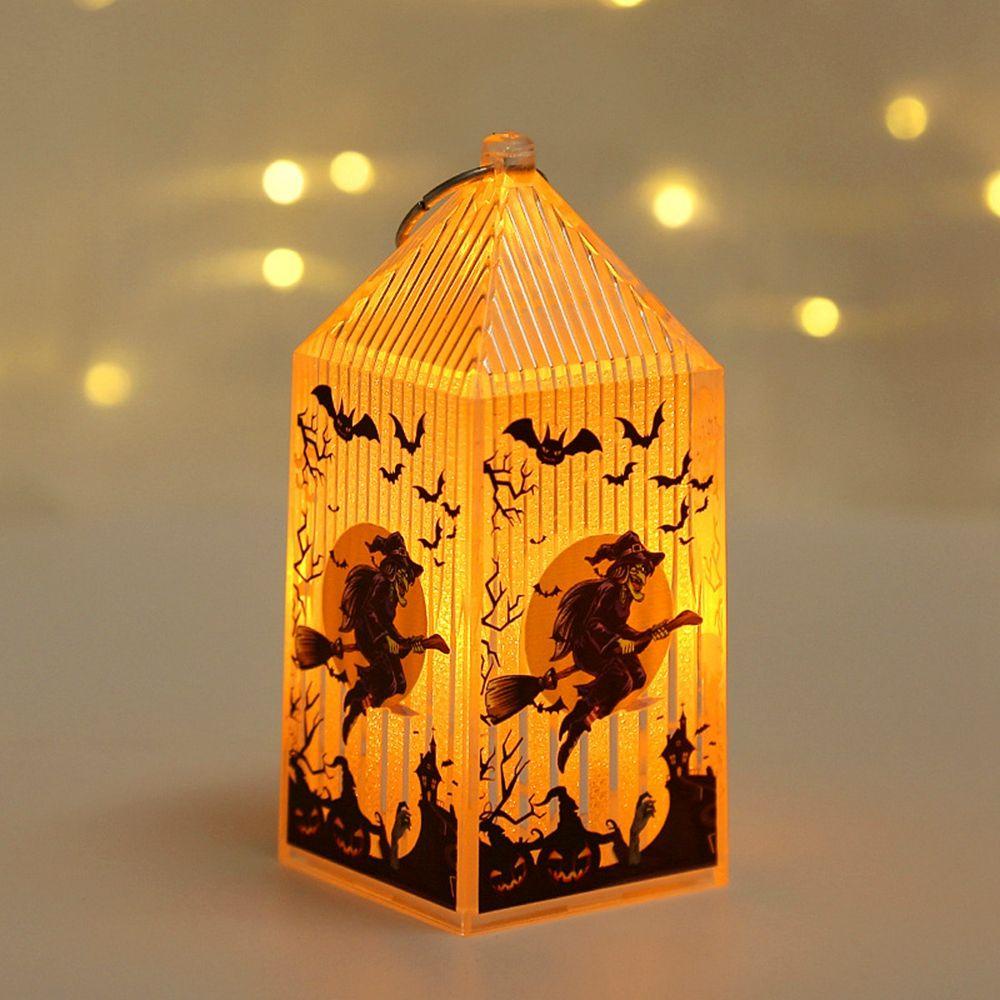 1 Đèn Lồng LED Trong Mờ Họa Tiết Bàn Tay Phù Thủy Bí Ngô Dùng Trang Trí Halloween