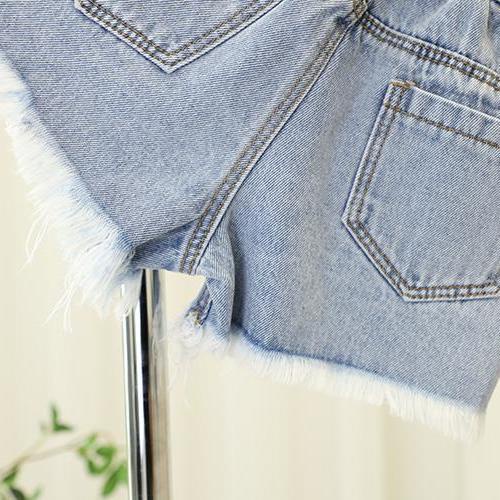 Quần Short Denim Mỏng Phong Cách Mới Cho Bé Gái