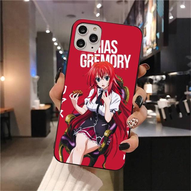 Ốp Lưng In Hình Cá Tính Cho iPhone 4 4S 5 5S SE 5C 6 6S 7 8 Plus X XS Max XR 220923 Ốp Điện Thoại Mềm Viền Đen Hình Akeno Rias Gremory High School Dxd
