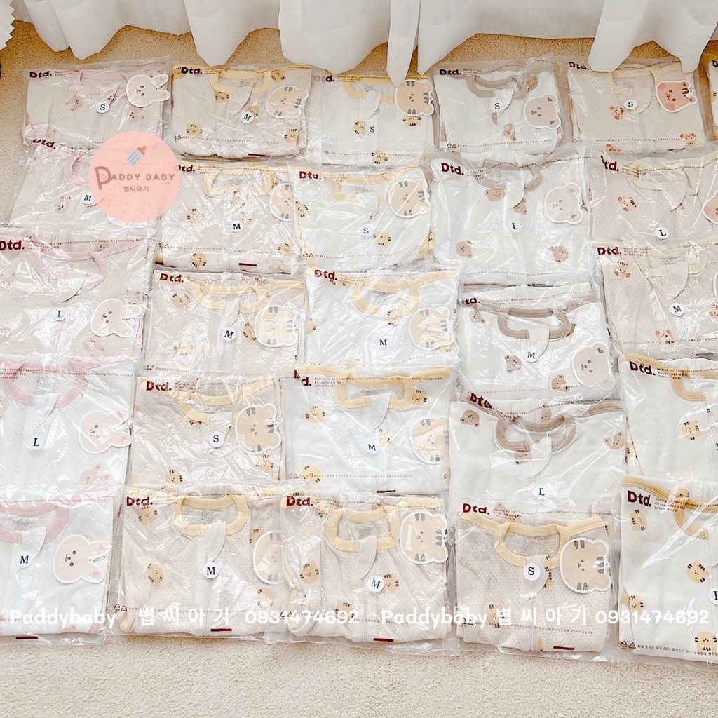 Nhộng chũn dottodot Hàn Quốc cho bé cotton lỗ - made in Korea