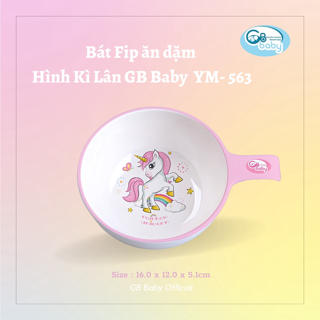 Cốc Bát Ăn Dặm Cho Bé Hình Kì Lân Đáng Yêu GB-Baby Chính hãng.