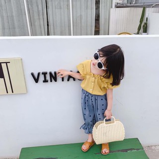 Set áo đũi + quần bum bánh bèo cho bé gái