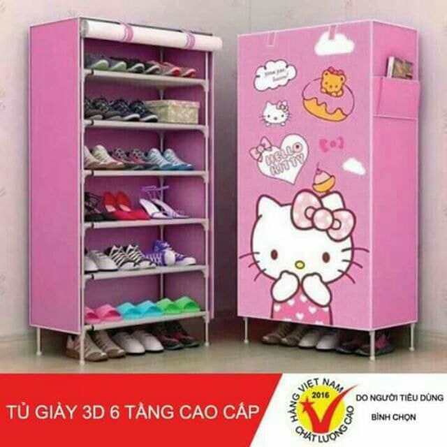 Tủ vải giày 3d helo kitty