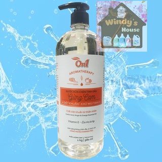 Nước rửa chén On1 tinh dầu hương gừng cam dung tích 1Kg - Sạch bóng vết dầu mỡ - Bảo vệ da tay